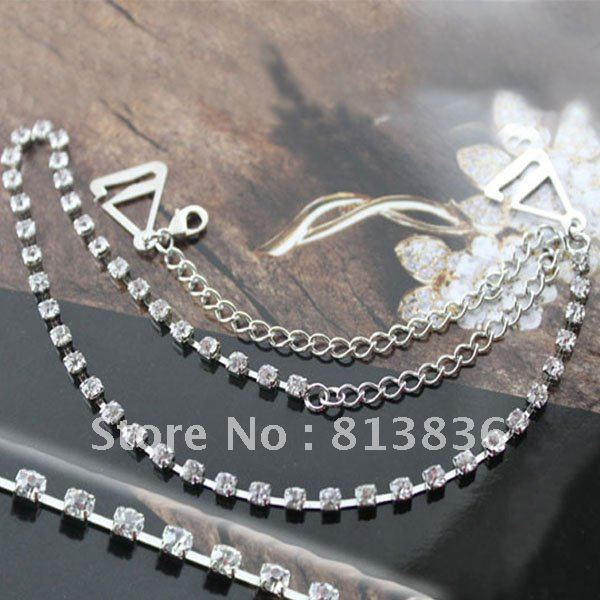 BB172-082!Min Order is USD10!Classic Fashion Shoulder Bra Strap Crystal Rhinestone Imitation Diamond Lady' Lingerie Decoration