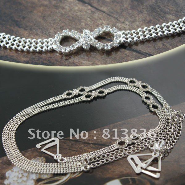 BB172-114!Min Order is USD10!Classic Fashion Shoulder Bra Strap Crystal Rhinestone Imitation Diamond Lady' Garmet Jewellery