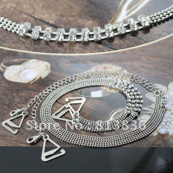 BB172-164!Min Order is USD10!Classic Fashion Shoulder Bra Strap Crystal Rhinestone Imitation Diamond Ladies' Garmet Decoration