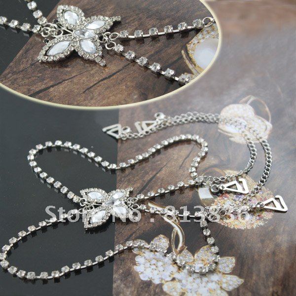 BB172-169!Min Order is USD10!Butterfly Fashion Shoulder Bra Strap Crystal Rhinestone Imitation Diamond Metal Lady Bra Products