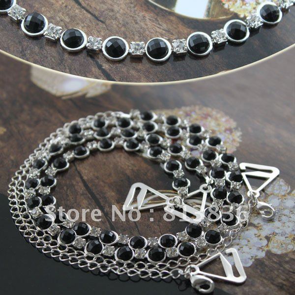 BB172-173!Min Order is USD10!Fashion Shoulder Bra Strap Crystal Rhinestone Imitation Diamond Metal Ladies' Bra Ornament