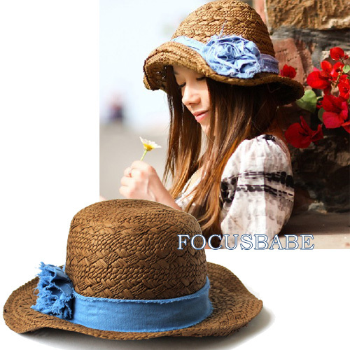 Beach cap sunbonnet women's summer sun hat strawhat