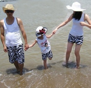 Beach pants lovers child beachwear shorts female plus size fashion family set