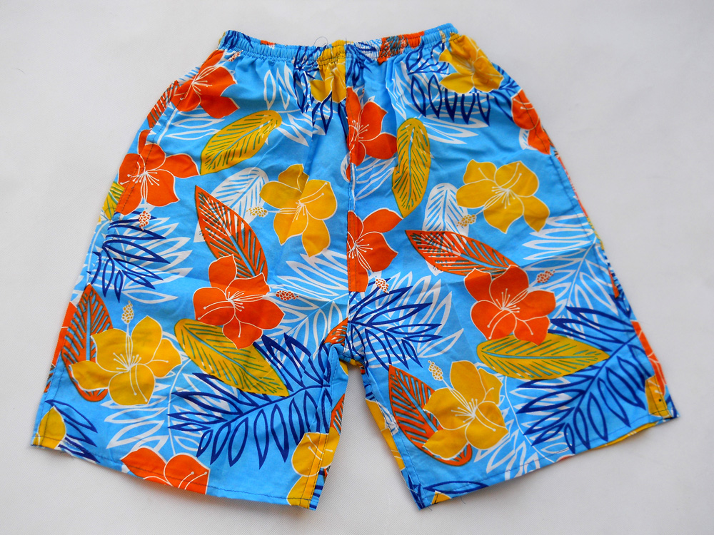 Beach pants male belt drawstring elastic waist loose aro pants print beach shorts male lounge pants p02