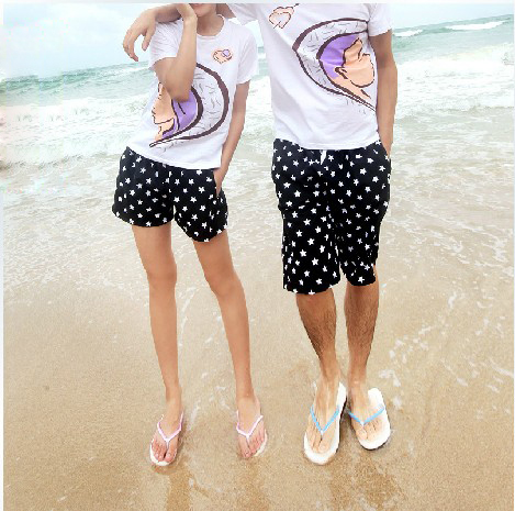 Beach quick-drying pants 2013 lovers beach pants lovers plus size trousers Free Shipping