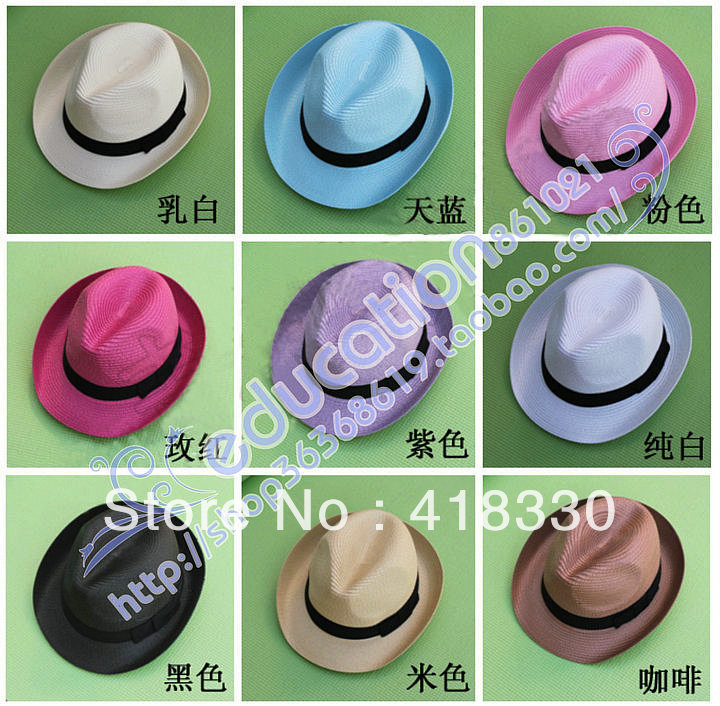 Beach vintage small fedoras fashion jazz hat strawhat sun hat bucket hats hat