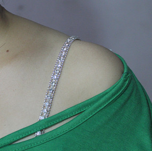 Beads clip drill shoulder strap single row rhinestone shoulder strap fashion formal dress shoulder strap pectoral girdle