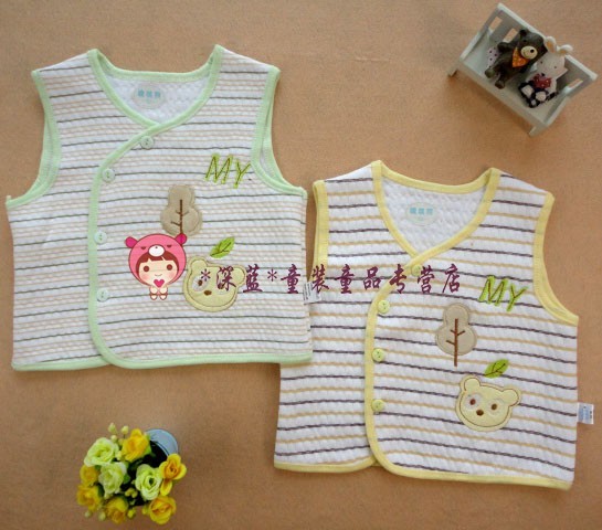 Bear baby thermal waistcoat vest ecgii child thermal underwear