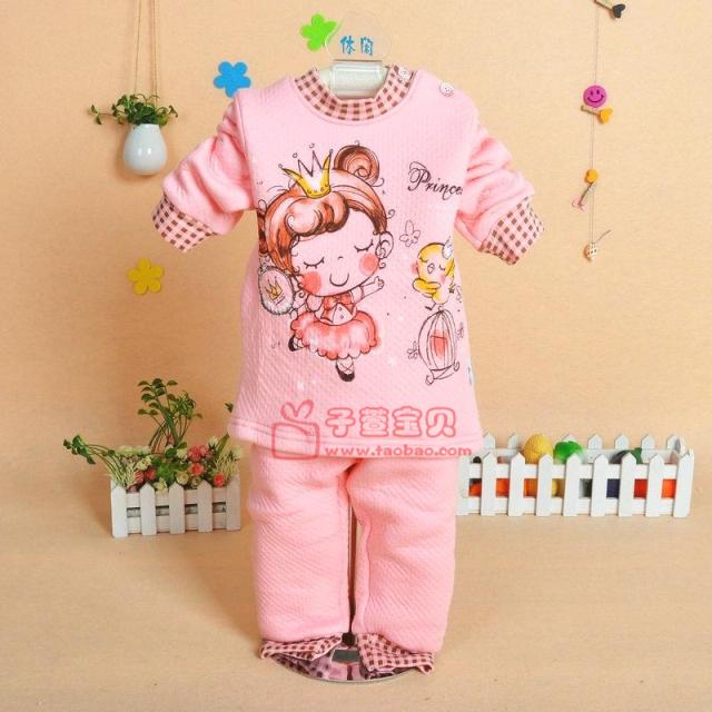 Bear dream girl baby thermal underwear thermal twinset 9324