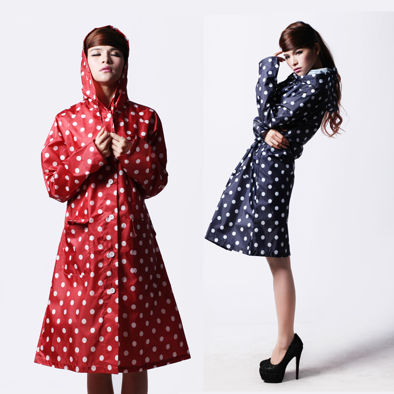 Bearcat dot doll polka dot raincoat water-proof and free breathing