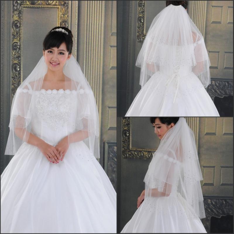 Beautiful accessories bridal veil white veil 3 diamond veil