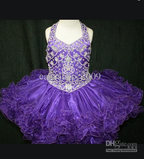 Beautiful birthday girl dress Beaded Cupcake Pageant Gown Little Rosie