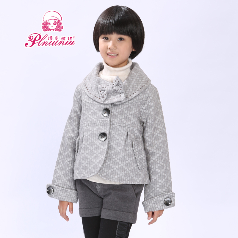 Beautiful children's clothing female child big boy 2013 spring overcoat trench short design woolen outerwear