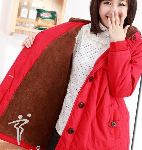 Beautiful maternity cotton-padded jacket lambsdown  a hood    wadded jacket maternity outerwear maternity  BB7 shop