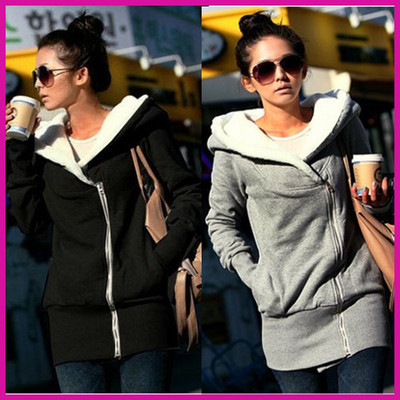 Beautiful! New Korea Womens Zip Hoodie Jacket Coat Autumn Winter Warm Outerwear