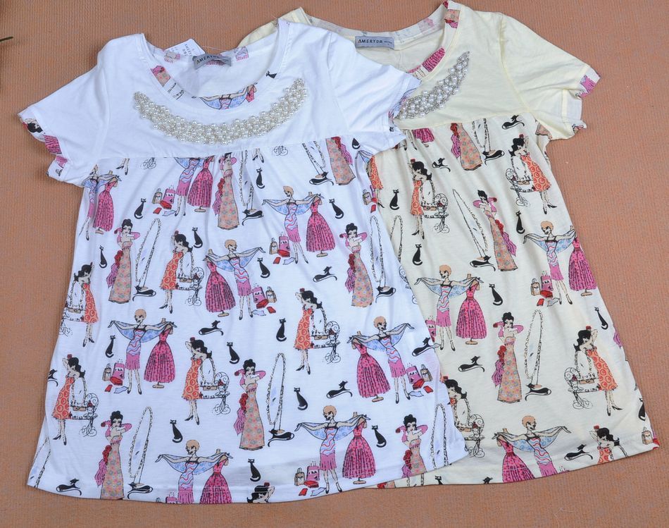 Beauty 2013 summer maternity clothing maternity t-shirt fashion short-sleeve 100% cotton Maternity tops