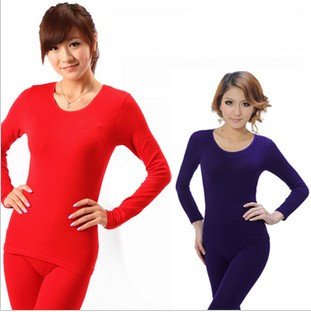 Beauty care seamless thermal underwear long johns long johns set women's o-neck basic