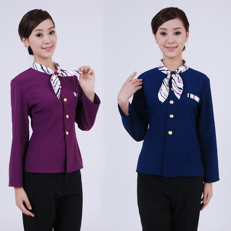 Beauty uniforms long-sleeve work wear work wear autumn and winter