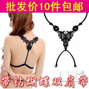 Behind the bow invisible shoulder strap sexy crossover underwear bra shoulder strap