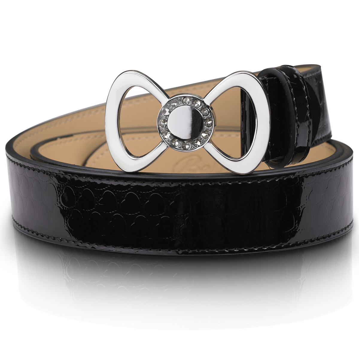 Belle strap female ladies genuine leather belt  cowhide leather belt smooth buckle male black
