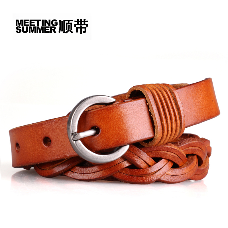 Belt all-match belt decoration women's genuine leather first layer of cowhide fashion jeans belt strap tieclasps