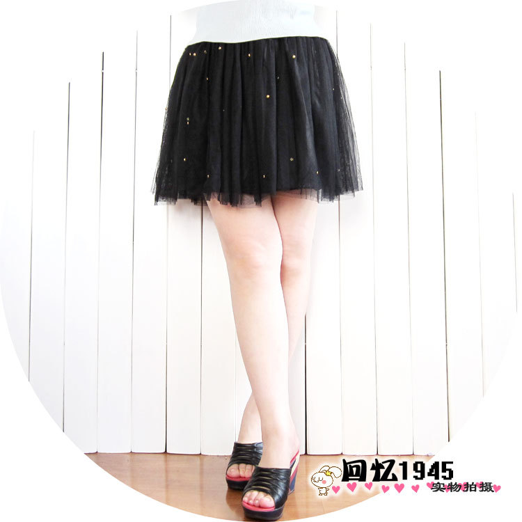 Belt dream silk yarn tulle dress 916 black 2 Leather