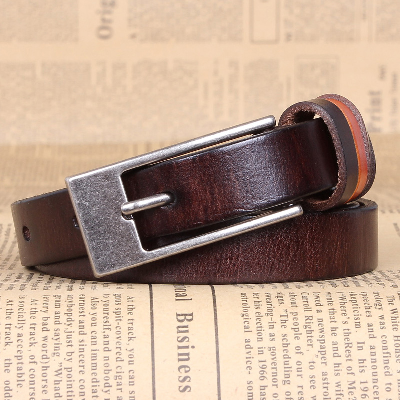 Belt fashion all-match women's Women strap genuine leather first layer of cowhide belt red decoration tieclasps