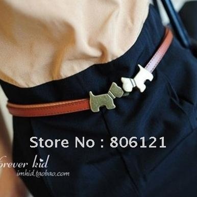 belt, fashion leather waist belt, kiss Scotland puppy belt  Free shipping