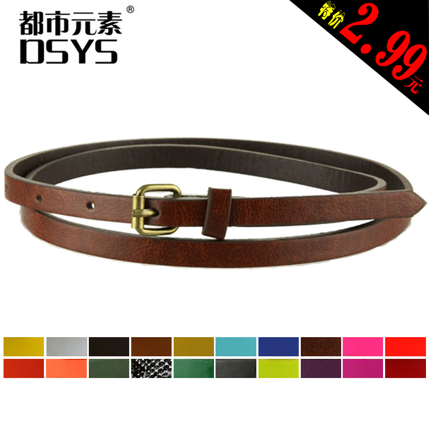 Belt female all-match neon color candy color tieclasps strap female vintage cummerbund japanned leather