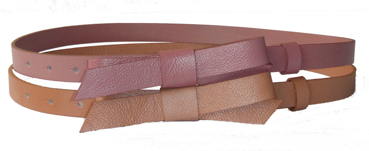 Belt female bow decoration thin all-match belt elegant brief fashion elegant double faced soft leather 1118