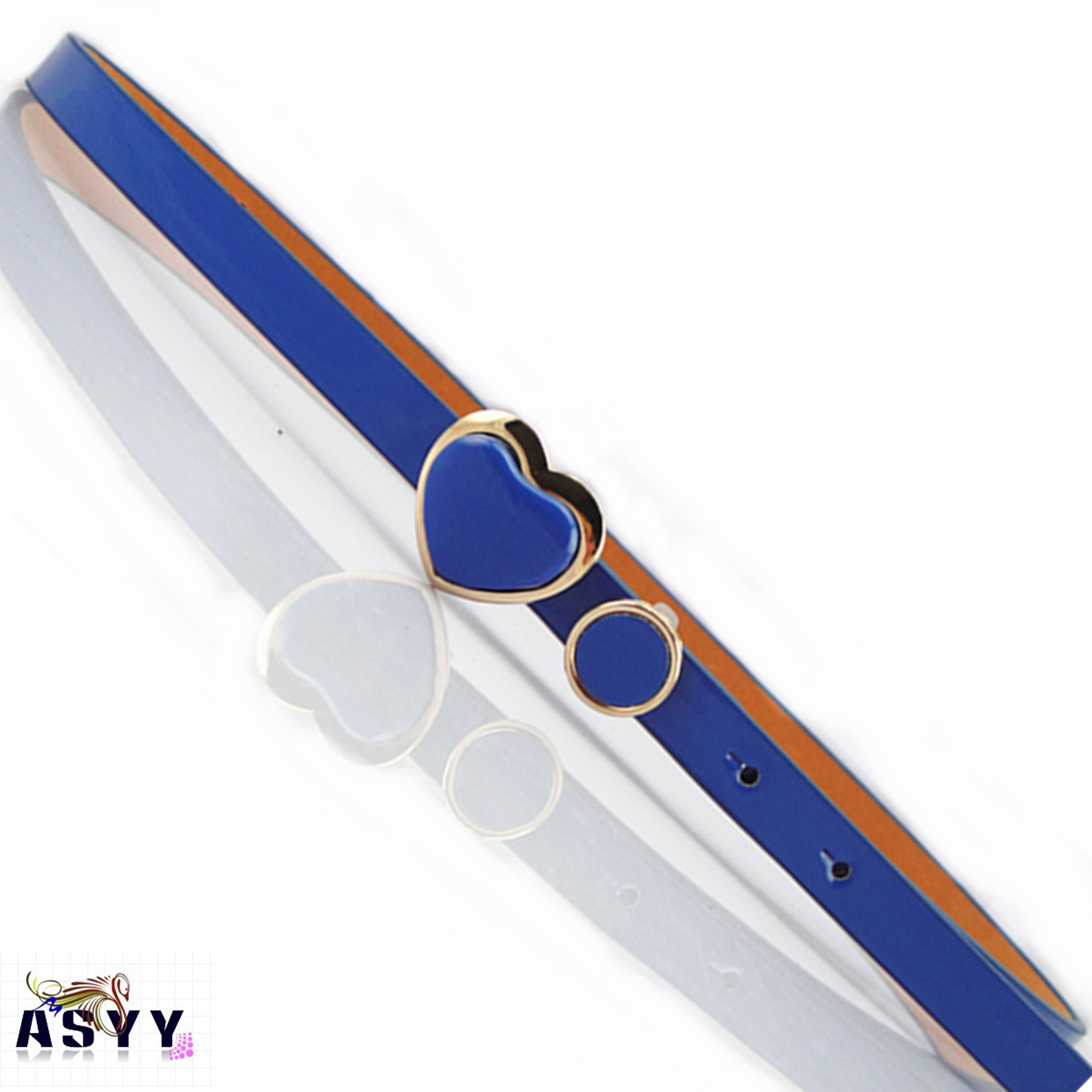 Belt female candy color all-match belt female love japanned leather strap
