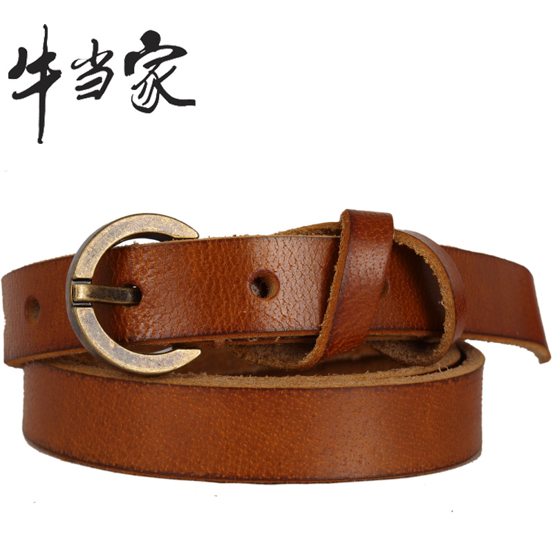 Belt female decoration first layer of cowhide belt female all-match women's belt strap Women genuine leather cowhide 135