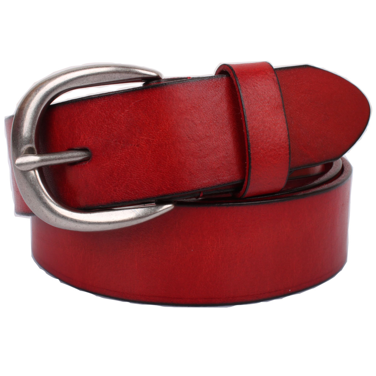Belt female genuine leather denim all-match first layer of cowhide strap paintless fashion casual pin buckle