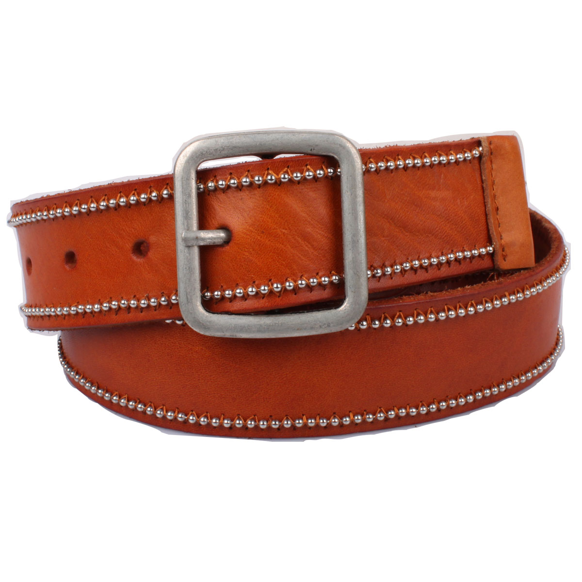 Belt female genuine leather denim all-match first layer of cowhide strap rivet chain casual pin buckle cummerbund