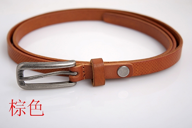 Belt female genuine leather fashion decoration all-match the first layer of leather pin buckle strap