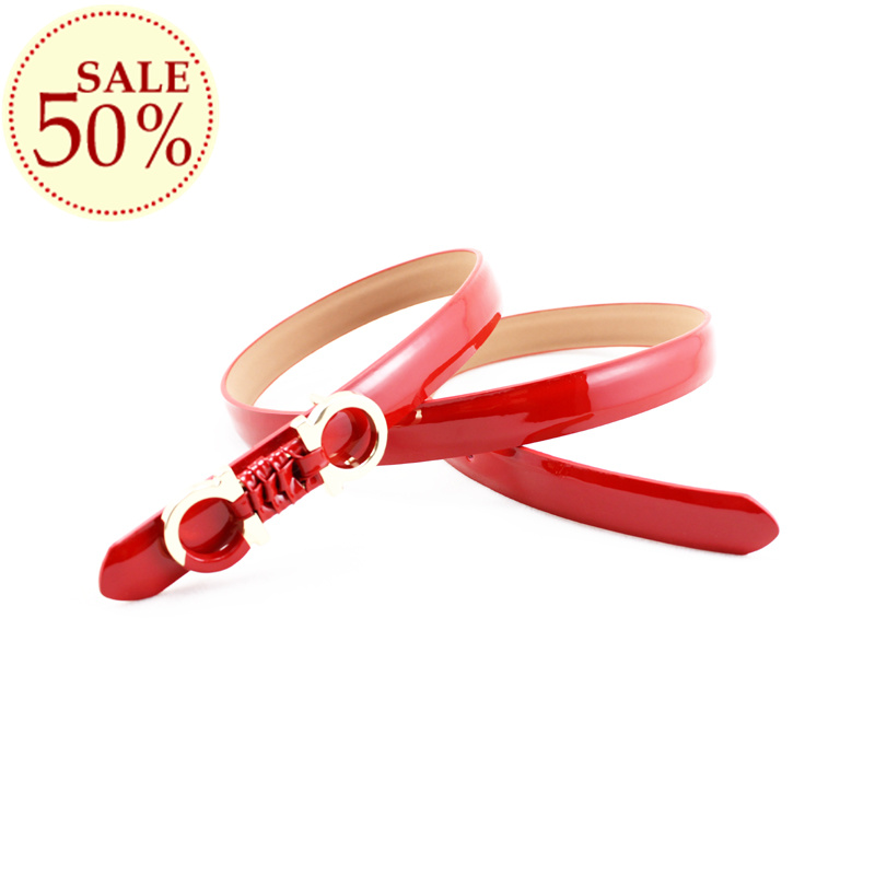 Belt female genuine leather fashion high quality fashion strap japanned leather black and red blue white 2013 082