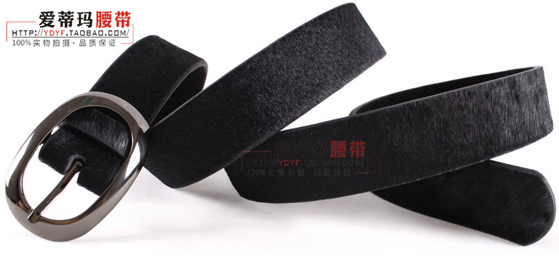 Belt female genuine leather small black horsehair belt summer 2012 small strap female belt fashion
