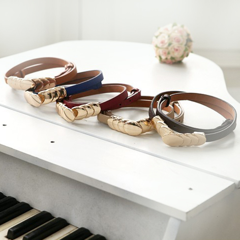 Belt female women's faux leather strap ladies  all-match faux leather decoration thin belt