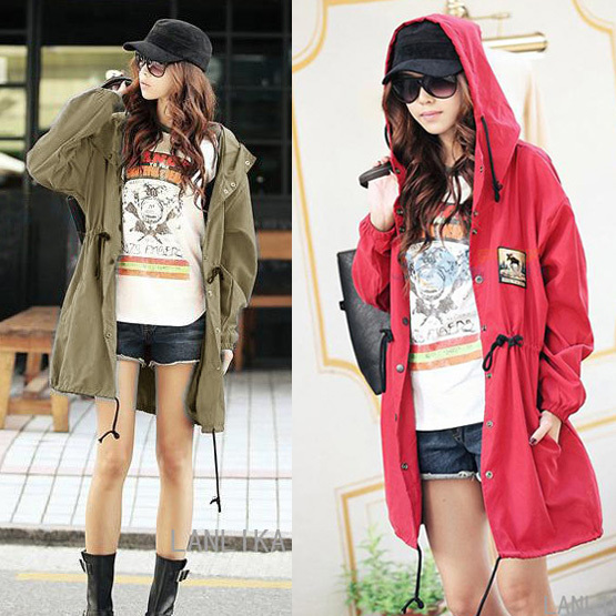 Belt slim waist long design trench outerwear 12122 free shipping