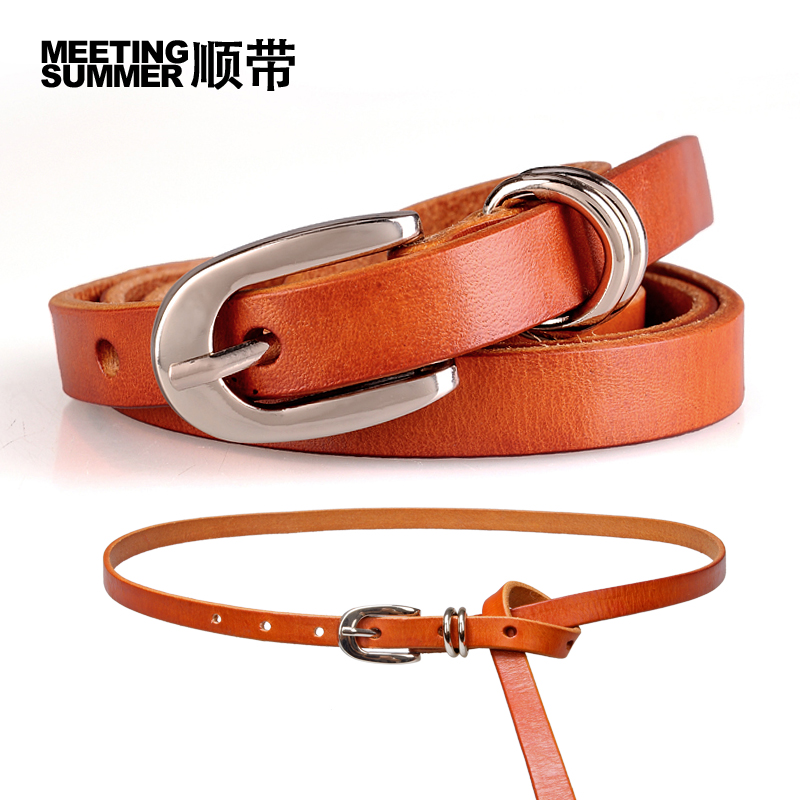 Belt strap women's genuine leather first layer of cowhide all-match fashion decoration tieclasps belt skirt