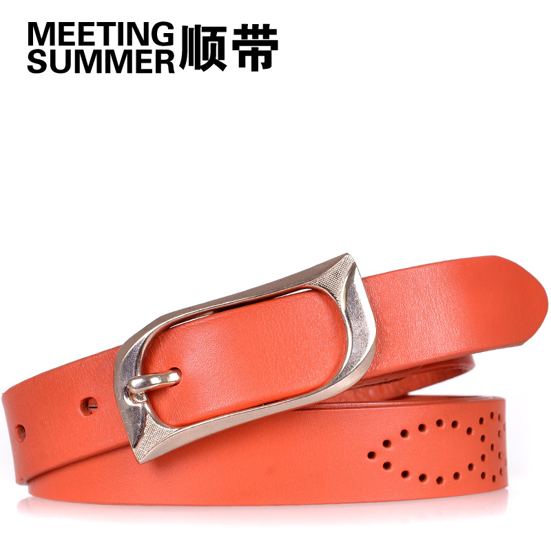 Belt women's genuine leather strap first layer of cowhide fashion casual pin buckle belt