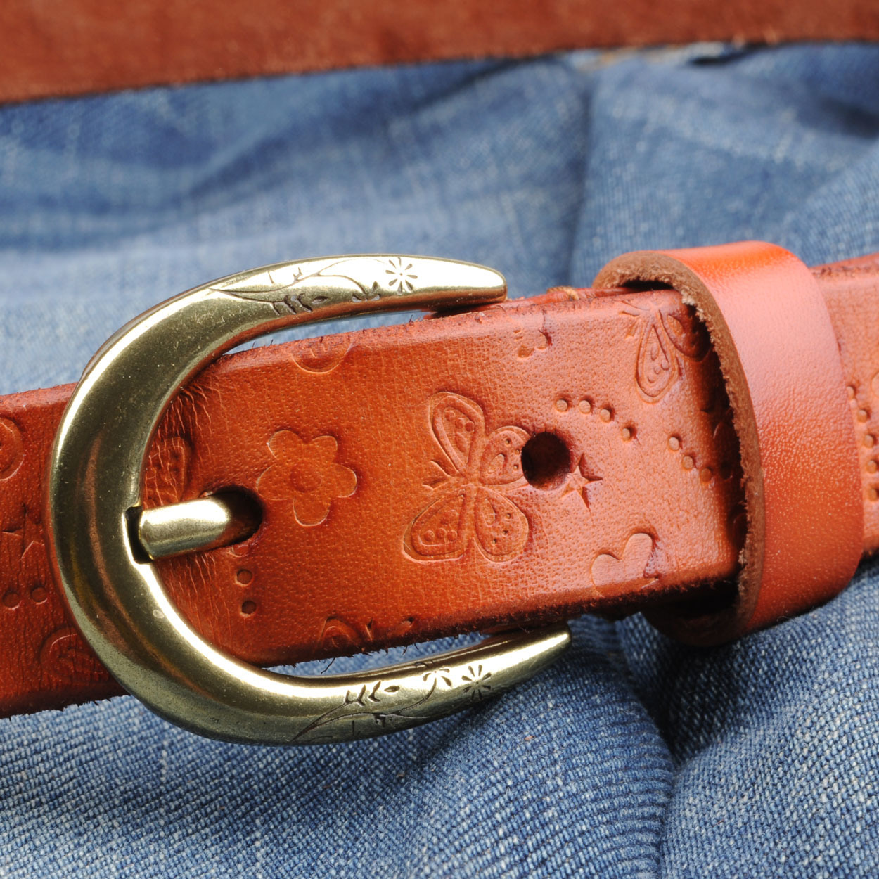 Belt women's thin belt fashion first layer of cowhide genuine leather all-match women's cowskin belt