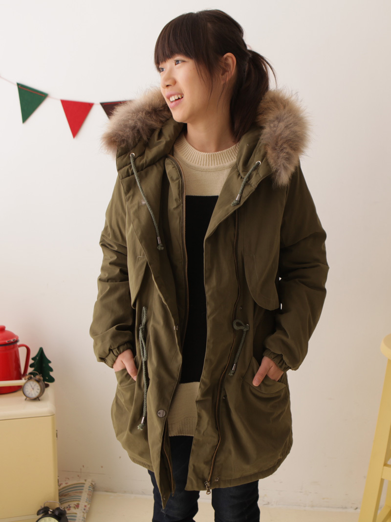 Berber fleece liner thermal raccoon fur wadded jacket cotton-padded jacket outerwear 8 - 32