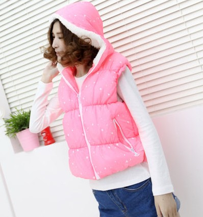 Berber fleece neon color cotton vest 100 35