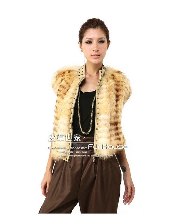 Best quality! from China Leather Market! Genuine! New Arrival women raccoon dog hair coat+Fashion+Free Shipping!