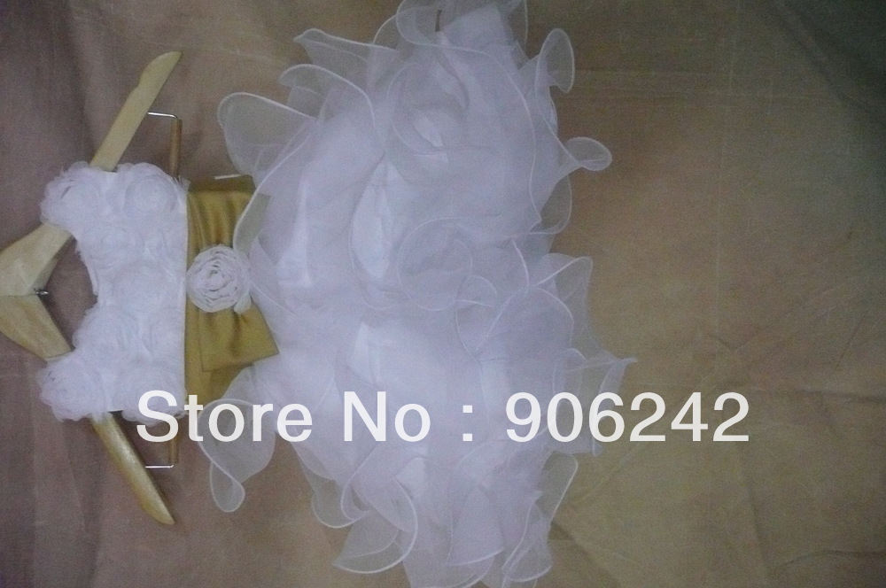 Best Sale Multilayer Organza Newest Bridal Flower Girl Dress With Sash