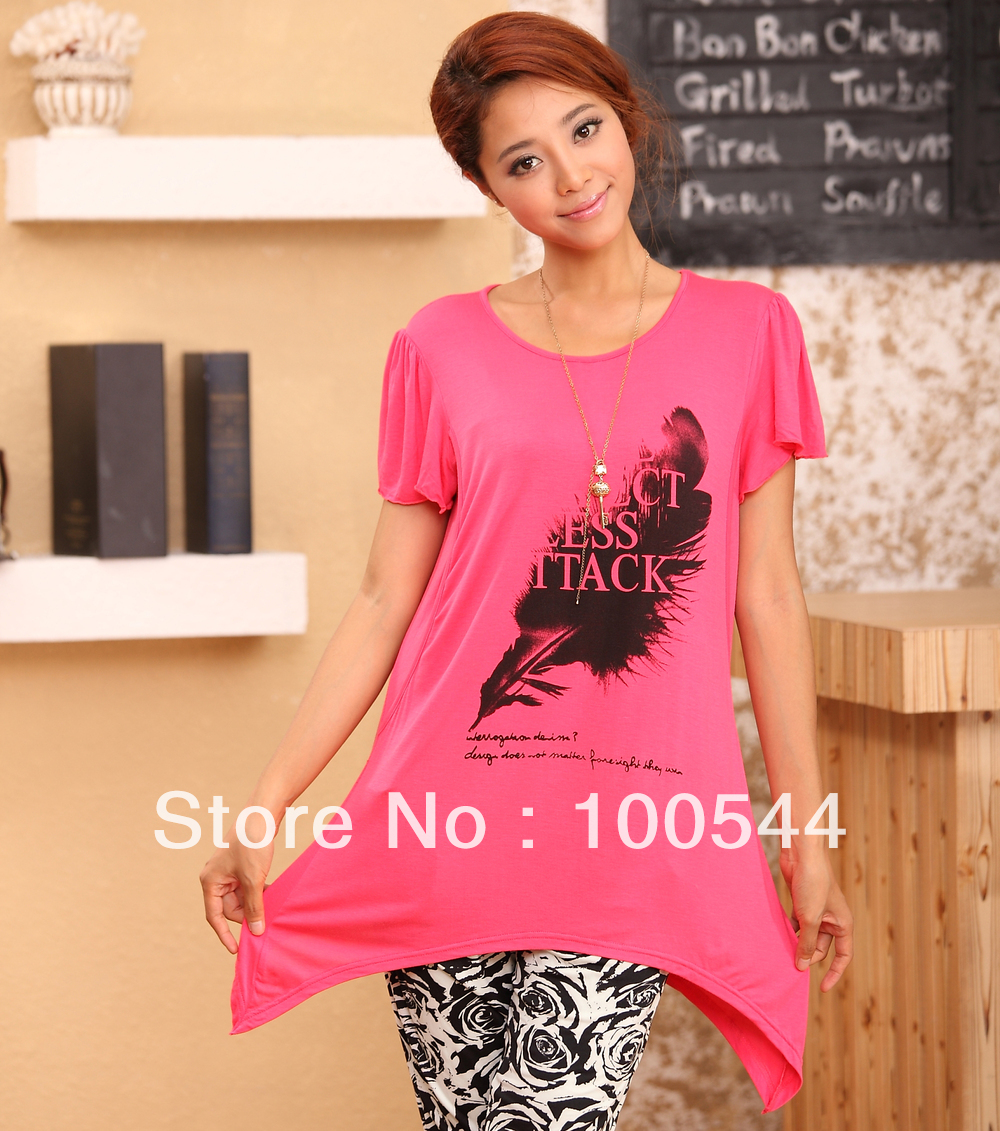 Best Sale Watermelon Red Blouse Short Sleeve T-shirt Maternity Wear Breastfeeding Casual Wear (BK015)