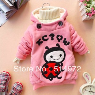 Best Selling!!Children's clothing winter thickening clothes girls baby jacket hoodie Outwear +free shipping