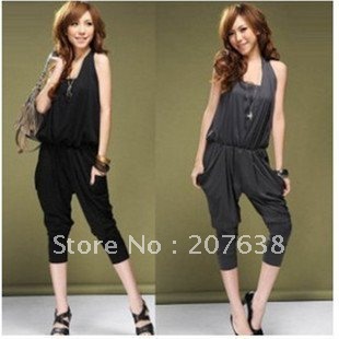 Best selling! Lady's Halter fashion Jumpsuit +free shipping Retail&Wholesale