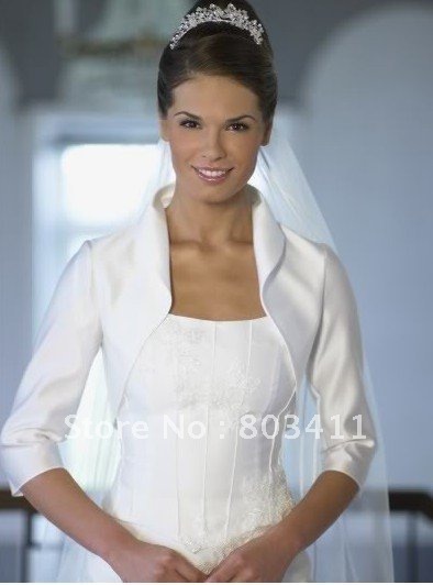 Best Selling  New Arrival Custom Made Elegant Satin Bridal Jacket